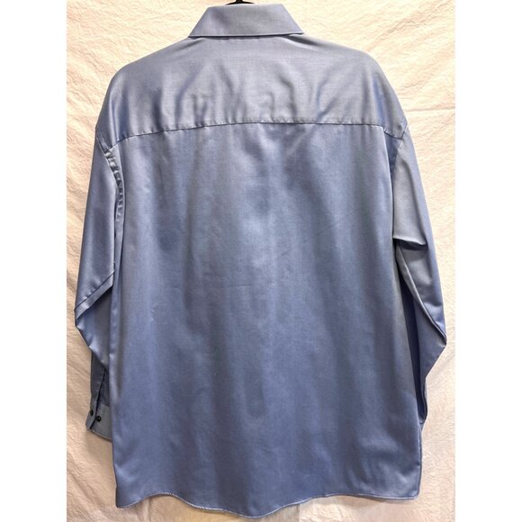 Kenneth Cole Mens Long Sleeve Powder Blue Button down Shirt Large (16) 32-33 - Picture 2 of 2